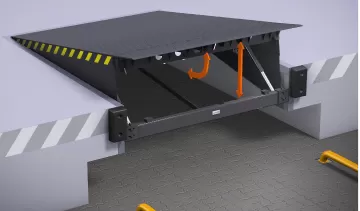 Уравнительная платформа ALUTECH  SL с подъёмно-поворотной  аппарелью со скосами  2500*2000
