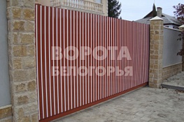   Откатные ворота Алютех Комбинированные