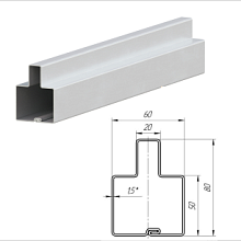 Т-Профиль для изготовления рамы откатных ворот 