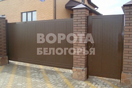 Откатные ворота Дорхан(doorhan) с калиткой