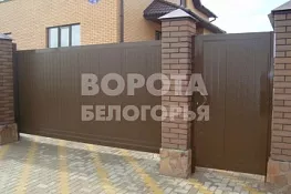 Откатные ворота Дорхан(doorhan) с калиткой